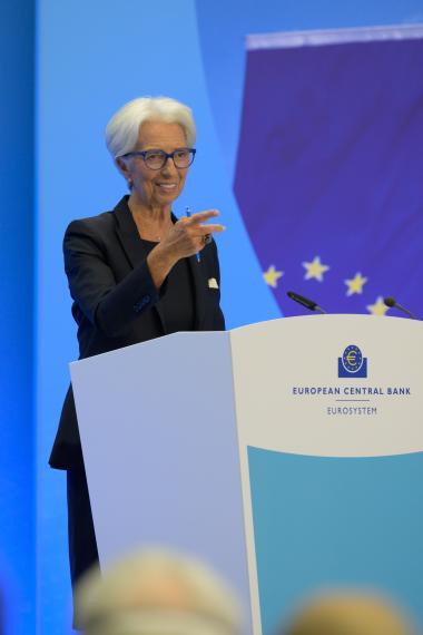 Christine Lagarde geeft persconferentie op 21 juli over monetairbeleidsbeslissingen
